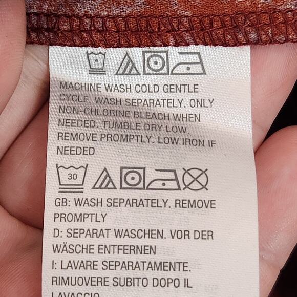 NWOT LOGO by Lori Goldstein Stretch Woven Button Front Blouse Crimson Women's S - Picture 6 of 9